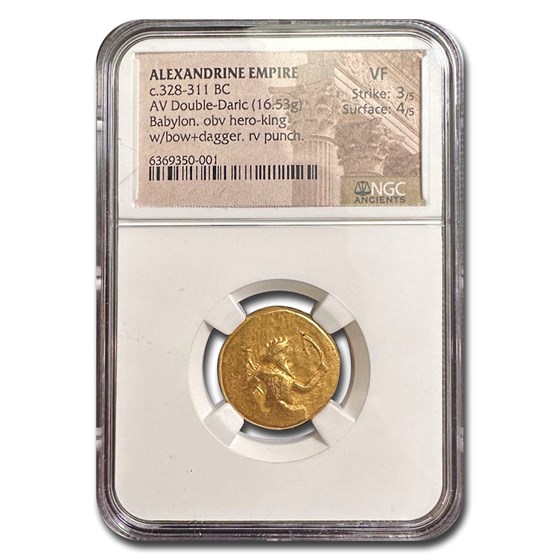 Alexandrine Empire, Babylon Gold Double Daric (328-311 BC) VF NGC