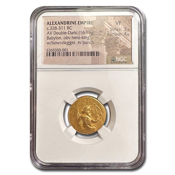 Alexandrine Empire, Babylon Gold Double Daric (328-311 BC) VF NGC Alexandrine Empire, Babylon Gold Double Daric (328-311 BC) VF NGC