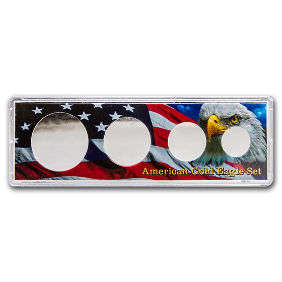 American Gold Eagle Coin Set Display - 1/10, 1/4, 1/2, and 1 oz American Gold Eagle Coin Set Display - 1/10, 1/4, 1/2, and 1 oz