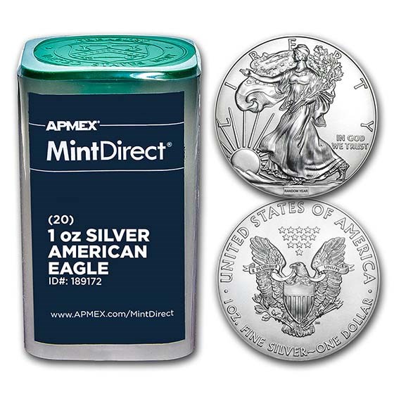 American Silver Eagles (Random Year, 20-Coin MintDirect® Tube)