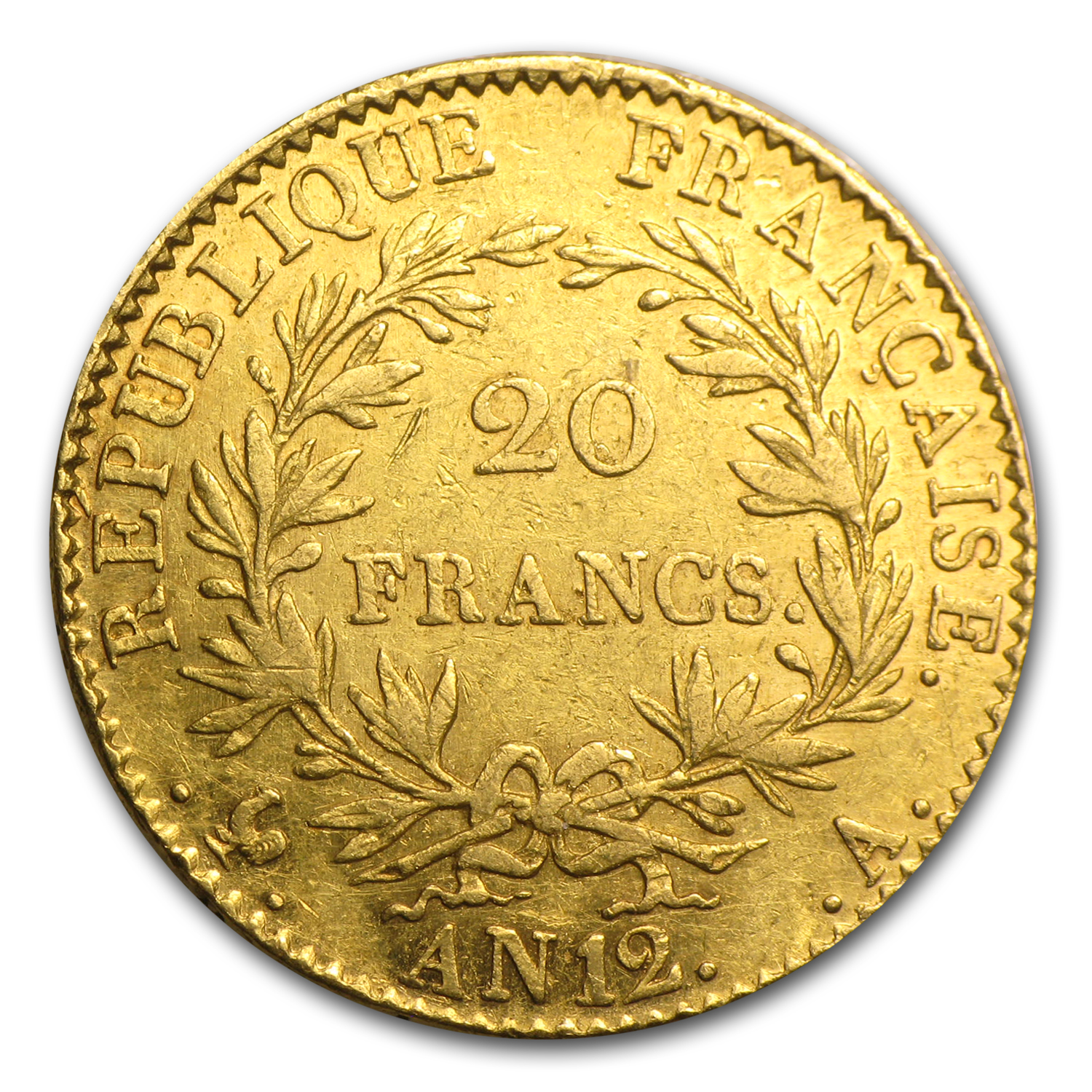 Buy AN12-A France Gold 20 Francs Bonaparte Premier Consul Avg Circ