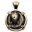 Ancient Greek Aegina AR Stater Sea Turtle 14 K Gold Bezel