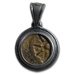 Ancient Judaea Widows Mite Alex. Jannaeus (103-76 BC) Bezel Mount