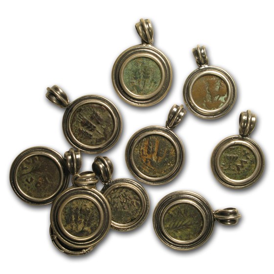 Ancient Judaean Prutah (135-43 BC) Bezel Mount Ancient Judaean Prutah (135-43 BC) Bezel Mount