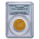 Anglo-France AV Salut d'Or. Henry VI (1422-1461 AD) MS-64 PCGS Anglo-France AV Salut d'Or. Henry VI (1422-1461 AD) MS-64 PCGS