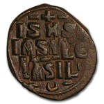 Anonymous Byzantine Follis Christ Enthroned (969-1081 AD) VF-XF