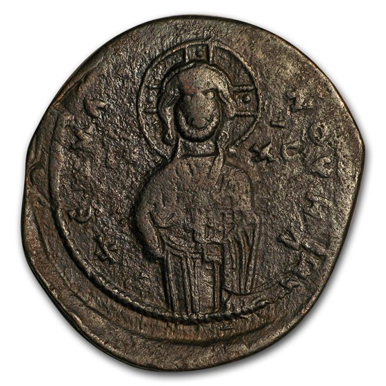 Anonymous Byzantine Follis Christ Standing (969-1081 AD) VF-XF Anonymous Byzantine Follis Christ Standing (969-1081 AD) VF-XF