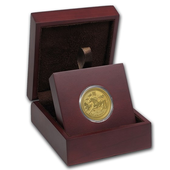 APMEX Wood Gift Box - 1/2 oz Perth Mint Gold Coin Series 2 APMEX Wood Gift Box - 1/2 oz Perth Mint Gold Coin Series 2