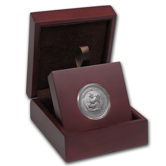 APMEX Wood Gift Box - 1/2 oz Perth Mint Silver Coin Series 1 & 3 APMEX Wood Gift Box - 1/2 oz Perth Mint Silver Coin Series 1 & 3