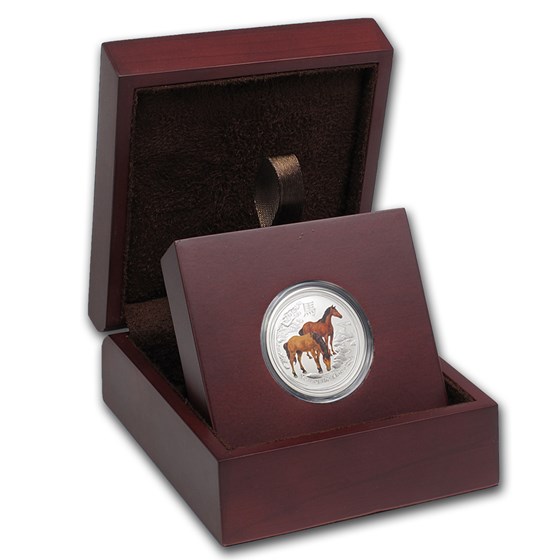 APMEX Wood Gift Box - 1/2 oz Perth Mint Silver Coin Series 2 APMEX Wood Gift Box - 1/2 oz Perth Mint Silver Coin Series 2