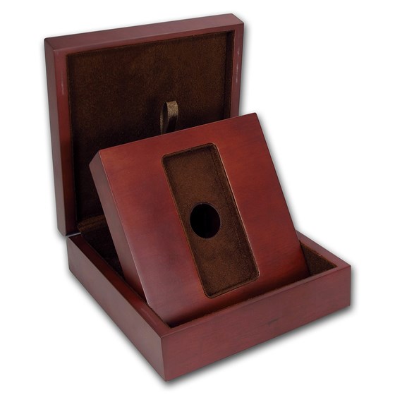 APMEX Wood Gift Box - 1 kilo Gold Bar Argor-Heraeus - Cast)