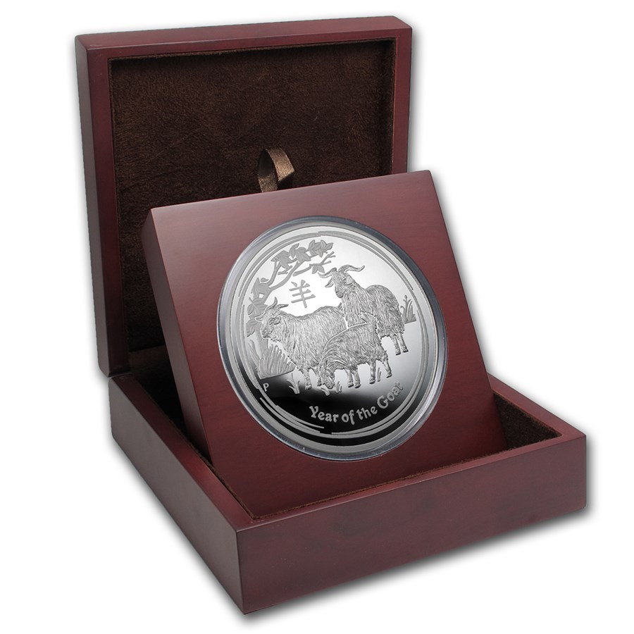 APMEX Wood Gift Box - 1 kilo Perth Mint Silver Coin APMEX Wood Gift Box - 1 kilo Perth Mint Silver Coin