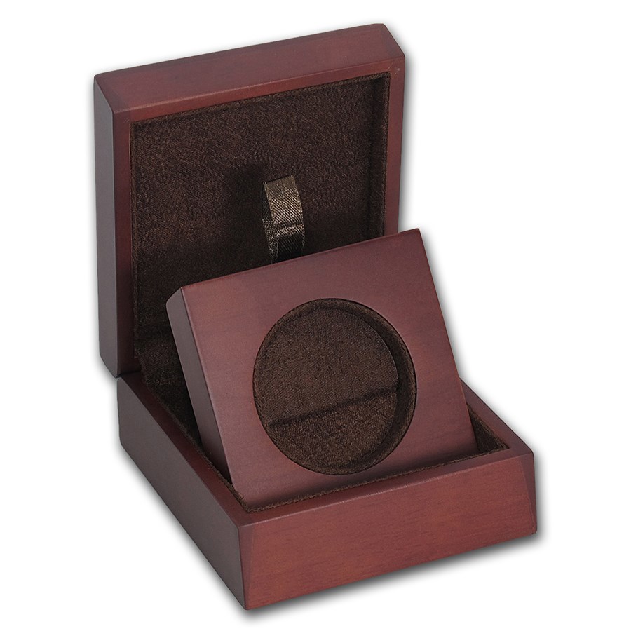 APMEX Wood Gift Box - 1 oz Perth Mint Silver Coin Series 2