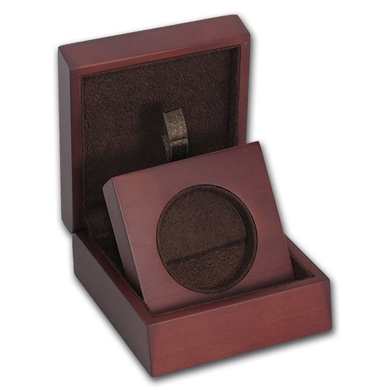 APMEX Wood Gift Box - 1 oz Perth Mint Silver Coin Series 2