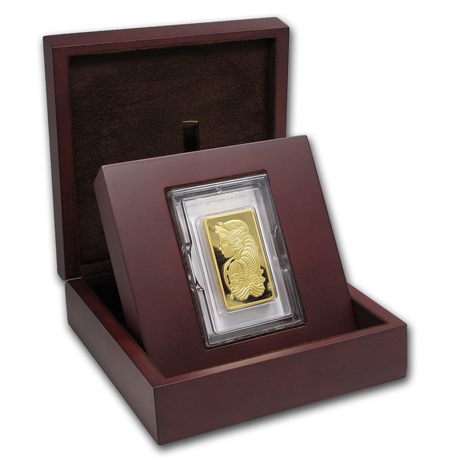 Buy APMEX Wood Gift Box 10 oz PAMP Suisse Gold Bar (w/Assay) APMEX