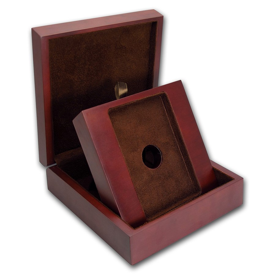 APMEX Wood Gift Box - 10 oz Perth Mint Gold Bar (w/Assay)