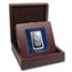 APMEX Wood Gift Box - 100 Gram PAMP Suisse Silver Bar (w/Assay)