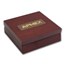 APMEX Wood Gift Box - 5 oz US Mint ATB Silver Coin w/Z5 Capsule