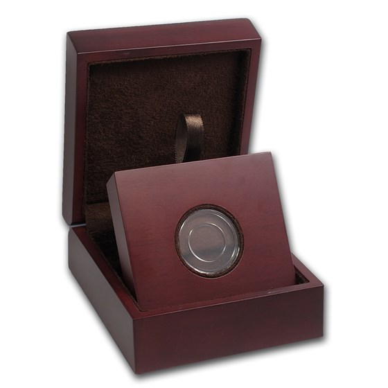 APMEX Wood Gift Box - Includes 16 mm Direct Fit Air-Tite Holder