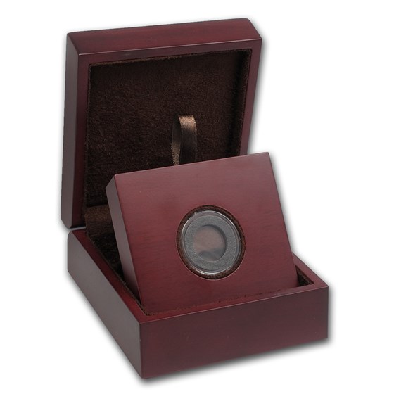 APMEX Wood Gift Box - Includes 17 mm Air-Tite Holder with Gasket APMEX Wood Gift Box - Includes 17 mm Air-Tite Holder with Gasket