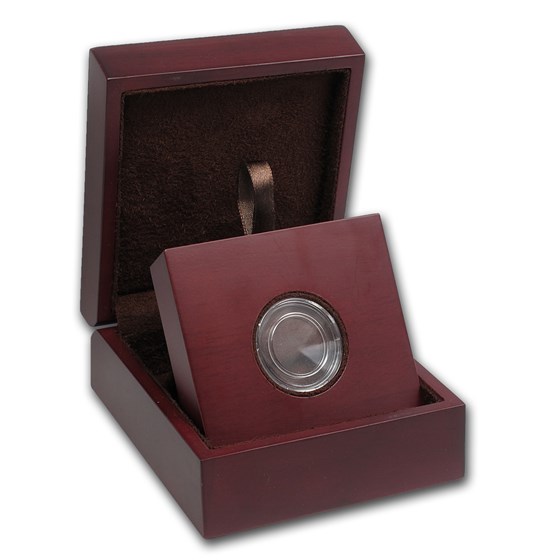 APMEX Wood Gift Box - Includes 19 mm Direct Fit Holder APMEX Wood Gift Box - Includes 19 mm Direct Fit Holder