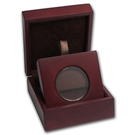 APMEX Wood Gift Box - Includes 40 mm Direct Fit Holder APMEX Wood Gift Box - Includes 40 mm Direct Fit Holder