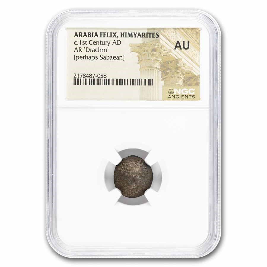 Arabia Felix. Himyarites AR Drachm (c.1st Century AD) AU NGC