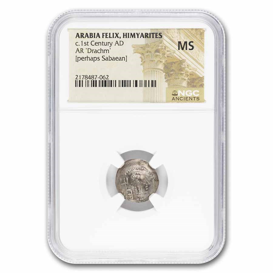 Arabia Felix. Himyarites AR Drachm (c.1st Century AD) MS NGC