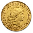 Argentina Gold 5 Pesos Un Argentino (1881-1896) Avg Circ