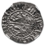 Armenia Silver Tram Levon I (1198-1219 AD) XF NGC (Vault)