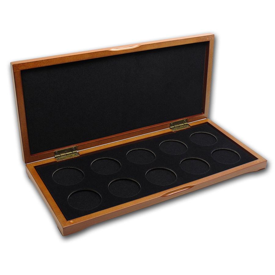 Around the World (Silver) 10 Coin Wood Presentation Box