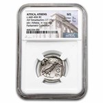 Athens AR Tetradrachm Owl (440-404 BC) MS NGC (Parliament Col)