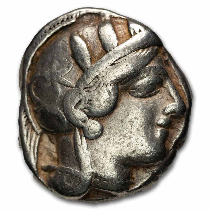 Athens AR Tetradrachm Owl (440-404 BC) VF (Ex Jewelry)