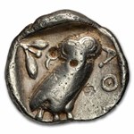 Athens AR Tetradrachm Owl (440-404 BC) VF (Ex Jewelry)