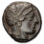 Attica Athens AR Silver Tetradrachm Owl (440-404 BC) Ch XF