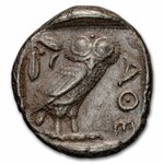 Attica Athens AR Silver Tetradrachm Owl (440-404 BC) Ch XF