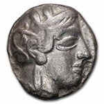 Attica Athens AR Silver Tetradrachm Owl (440-404 BC) VF