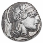 Attica, Athens AR Tetradrachm Owl 440-404 BC Ch AU NGC 4/4