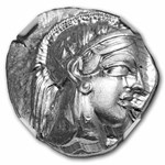 Attica, Athens AR Tetradrachm Owl 440-404 BC Ch AU NGC 4/5