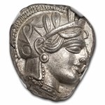 Attica, Athens AR Tetradrachm Owl (440-404 BC) MS NGC 4/4