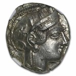 Attica, Athens AR Tetradrachm Owl 440-404 BC MS NGC 4/5