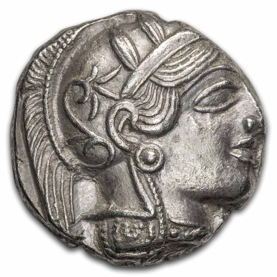 Attica Athens AR Tetradrachm Owl (440-404 BC) MS