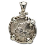 Attica, Athens AR Tetradrachm Owl (440-404 BC) w/ Sterling Bezel