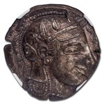 Attica, Athens AR Tetradrachm Owl (455-440 BC) Ch AU NGC (5/3)