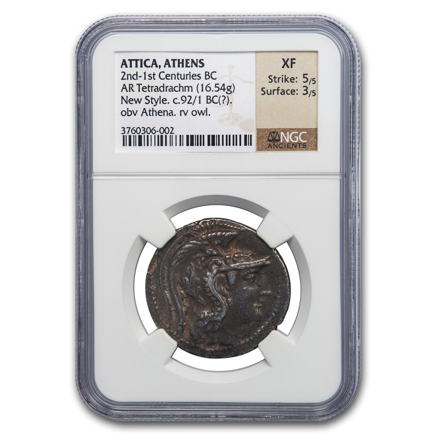 Buy Attica Athens Silver Tetradrachm (2nd1st century BC) XF NGC APMEX