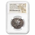 Attica Athens Silver Tetradrachm Owl (2nd-1st century BC) VF NGC