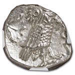 Attica Athens Silver Tetradrachm Owl (353-294 BC) MS NGC 3/2