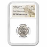Attica Athens Silver Tetradrachm Owl (353-294 BC) MS NGC 3/2