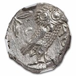 Attica Athens Silver Tetradrachm Owl (353-294 BC) MS NGC 3/3