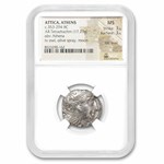 Attica Athens Silver Tetradrachm Owl (353-294 BC) MS NGC 3/3